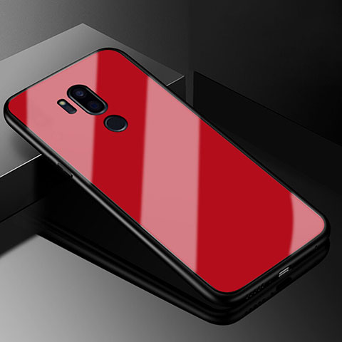 Custodia Silicone Specchio Laterale Cover per LG G7 Rosso