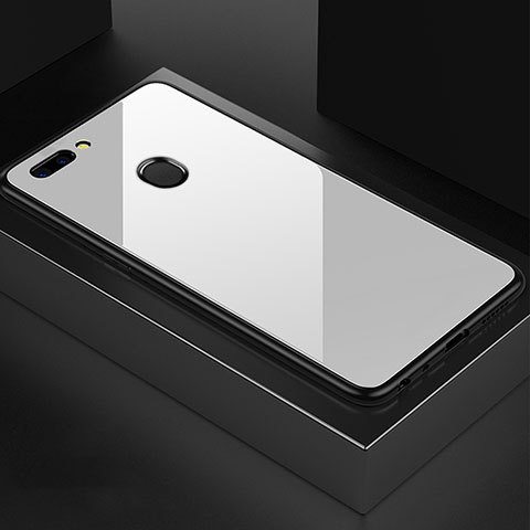 Custodia Silicone Specchio Laterale Cover per OnePlus 5T A5010 Bianco