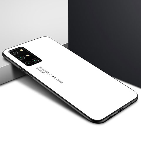 Custodia Silicone Specchio Laterale Cover per OnePlus 8T 5G Bianco