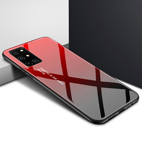 Custodia Silicone Specchio Laterale Cover per OnePlus 8T 5G Rosso