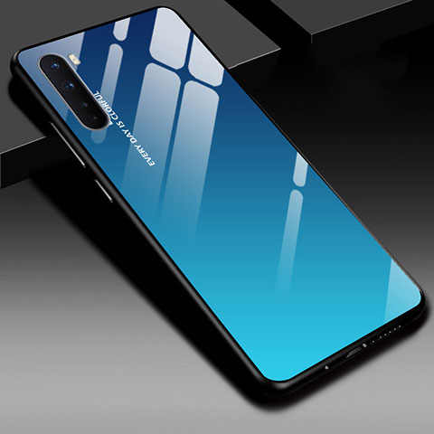 Custodia Silicone Specchio Laterale Cover per OnePlus Nord Blu
