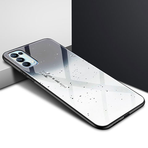 Custodia Silicone Specchio Laterale Cover per Oppo Find X3 Lite 5G Grigio