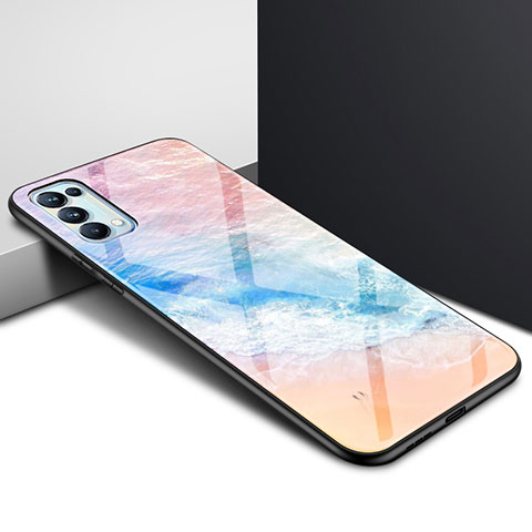 Custodia Silicone Specchio Laterale Cover per Oppo Reno5 Pro 5G Colorato