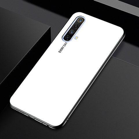 Custodia Silicone Specchio Laterale Cover per Realme X50 5G Bianco
