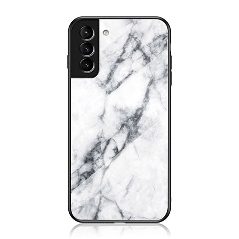 Custodia Silicone Specchio Laterale Cover per Samsung Galaxy S21 5G Bianco
