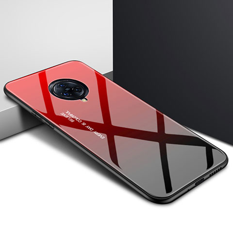 Custodia Silicone Specchio Laterale Cover per Vivo Nex 3 5G Rosso