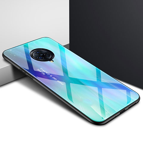 Custodia Silicone Specchio Laterale Cover per Vivo Nex 3 Ciano