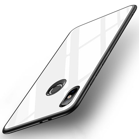 Custodia Silicone Specchio Laterale Cover per Xiaomi Mi 6X Bianco