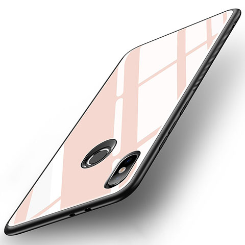 Custodia Silicone Specchio Laterale Cover per Xiaomi Mi A2 Oro Rosa