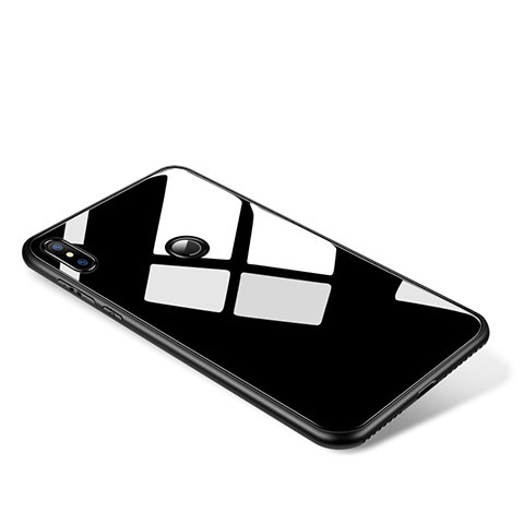 Custodia Silicone Specchio Laterale Cover per Xiaomi Mi Mix 2S Nero