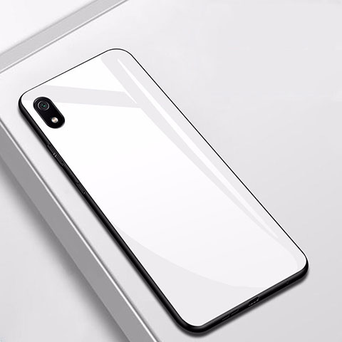 Custodia Silicone Specchio Laterale Cover per Xiaomi Redmi 7A Bianco