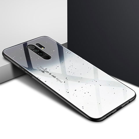 Custodia Silicone Specchio Laterale Cover per Xiaomi Redmi 9 Prime India Grigio