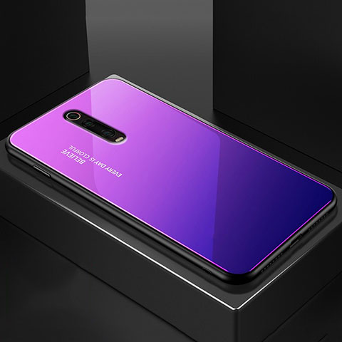 Custodia Silicone Specchio Laterale Cover per Xiaomi Redmi K20 Viola