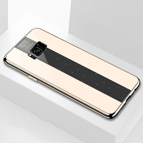 Custodia Silicone Specchio Laterale Cover S01 per Samsung Galaxy S8 Oro