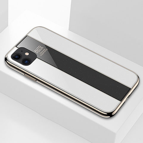 Custodia Silicone Specchio Laterale Cover T01 per Apple iPhone 11 Bianco