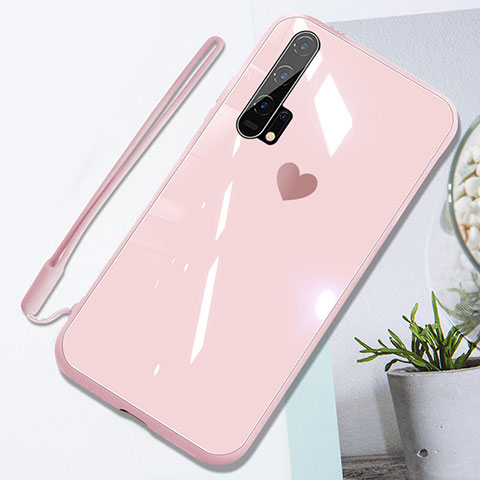 Custodia Silicone Specchio Laterale Cover T01 per Huawei Honor 20 Pro Rosa