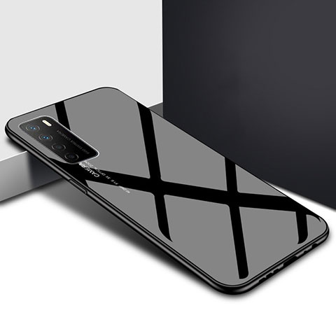 Custodia Silicone Specchio Laterale Cover T01 per Huawei Honor Play4 5G Nero