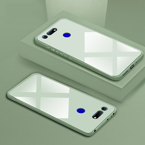Custodia Silicone Specchio Laterale Cover T01 per Huawei Honor V20 Verde