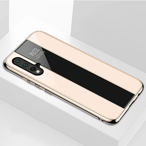 Custodia Silicone Specchio Laterale Cover T01 per Huawei Nova 5 Oro