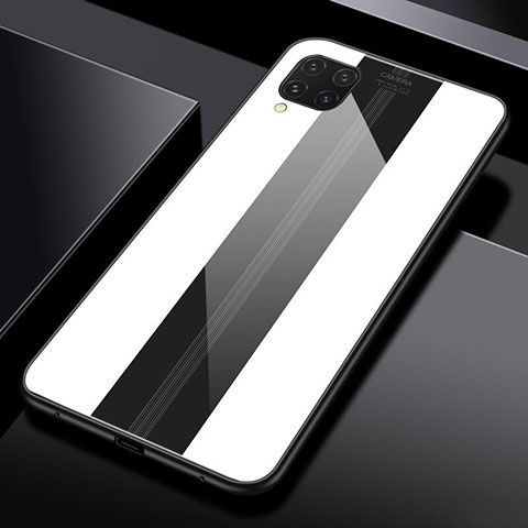 Custodia Silicone Specchio Laterale Cover T01 per Huawei Nova 7i Bianco