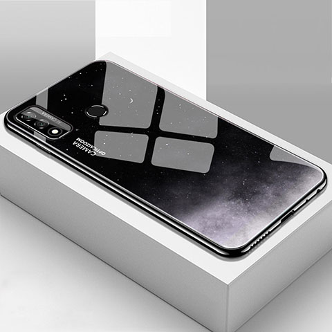 Custodia Silicone Specchio Laterale Cover T01 per Huawei P Smart (2020) Grigio Scuro