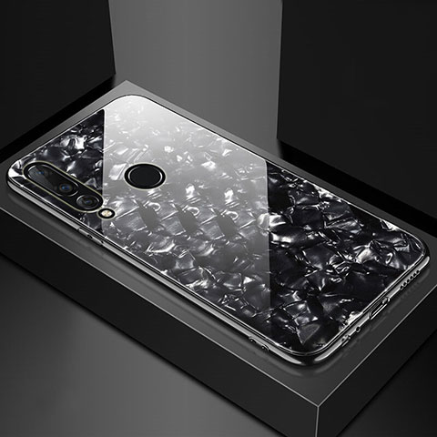 Custodia Silicone Specchio Laterale Cover T01 per Huawei P30 Lite New Edition Nero