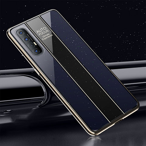 Custodia Silicone Specchio Laterale Cover T01 per Oppo Find X2 Neo Blu