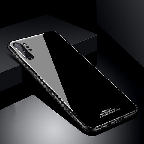Custodia Silicone Specchio Laterale Cover T01 per Samsung Galaxy Note 10 Plus Nero