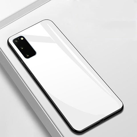 Custodia Silicone Specchio Laterale Cover T01 per Samsung Galaxy S20 5G Bianco