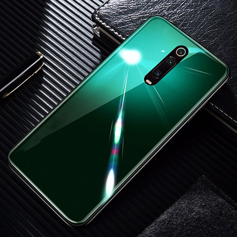 Custodia Silicone Specchio Laterale Cover T01 per Xiaomi Mi 9T Verde