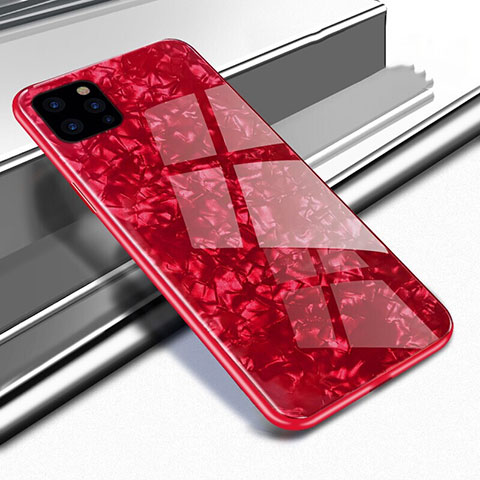 Custodia Silicone Specchio Laterale Cover T02 per Apple iPhone 11 Pro Max Rosso