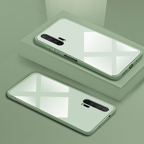 Custodia Silicone Specchio Laterale Cover T02 per Huawei Honor 20 Pro Verde