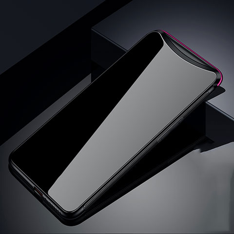 Custodia Silicone Specchio Laterale Cover T02 per Oppo Find X Nero