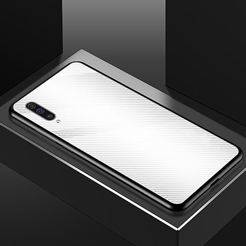 Custodia Silicone Specchio Laterale Cover T02 per Samsung Galaxy A70 Bianco