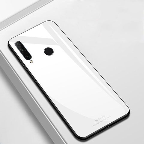 Custodia Silicone Specchio Laterale Cover T03 per Huawei Honor 20 Lite Bianco