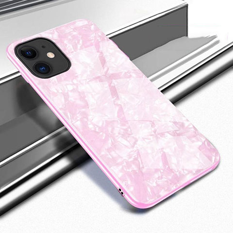 Custodia Silicone Specchio Laterale Cover T04 per Apple iPhone 11 Rosa