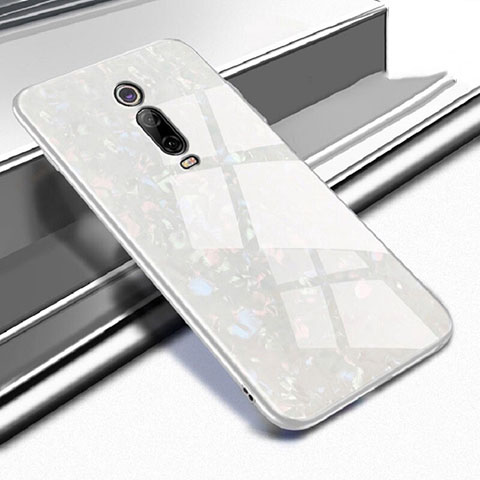 Custodia Silicone Specchio Laterale Cover T04 per Xiaomi Mi 9T Pro Bianco