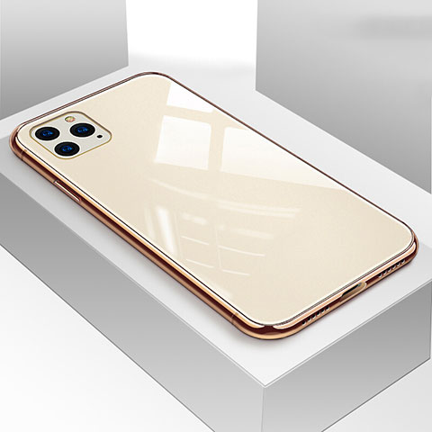 Custodia Silicone Specchio Laterale Cover T05 per Apple iPhone 11 Pro Max Oro