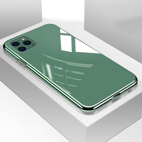 Custodia Silicone Specchio Laterale Cover T05 per Apple iPhone 11 Pro Verde