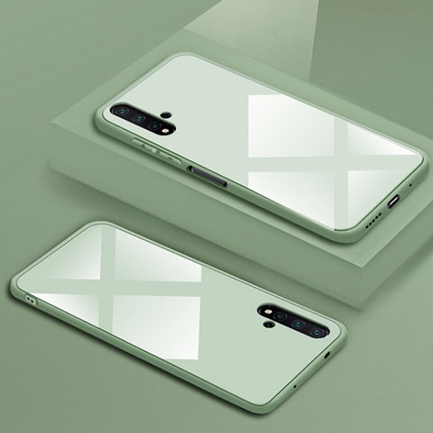 Custodia Silicone Specchio Laterale Cover T05 per Huawei Honor 20 Verde