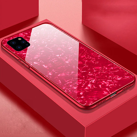 Custodia Silicone Specchio Laterale Cover T06 per Apple iPhone 11 Pro Max Rosso