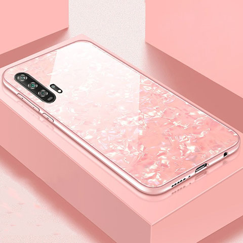 Custodia Silicone Specchio Laterale Cover Z04 per Huawei Honor 20 Pro Rosa