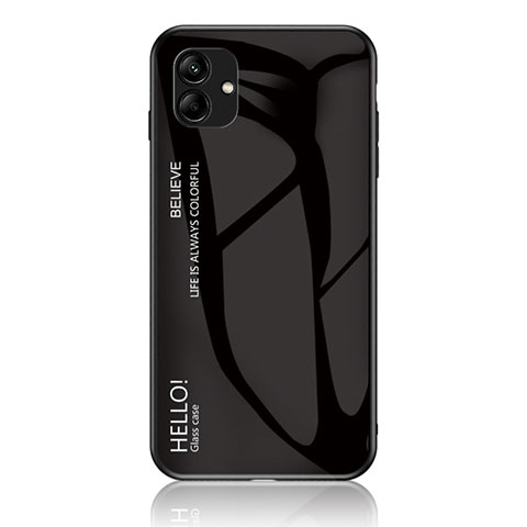 Custodia Silicone Specchio Laterale Sfumato Arcobaleno Cover LS1 per Samsung Galaxy M04 Nero