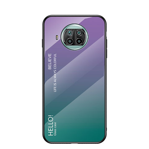 Custodia Silicone Specchio Laterale Sfumato Arcobaleno Cover LS1 per Xiaomi Mi 10T Lite 5G Multicolore