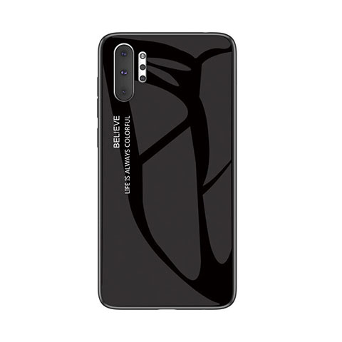 Custodia Silicone Specchio Laterale Sfumato Arcobaleno Cover M01 per Samsung Galaxy Note 10 Plus 5G Nero