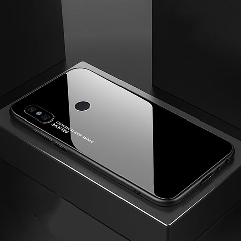 Custodia Silicone Specchio Laterale Sfumato Arcobaleno Cover M01 per Xiaomi Mi 6X Nero