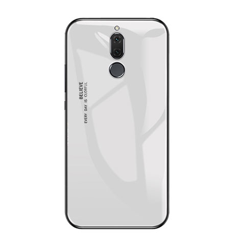 Custodia Silicone Specchio Laterale Sfumato Arcobaleno Cover per Huawei G10 Bianco