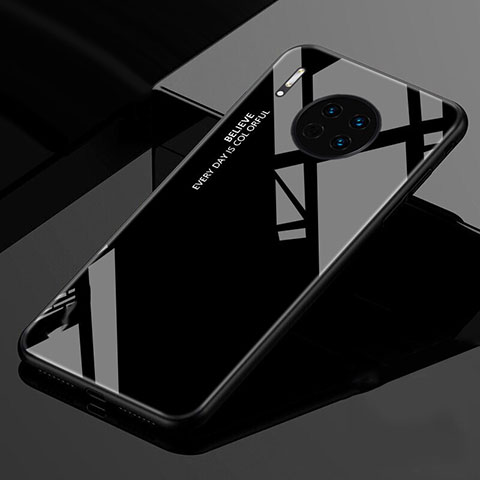 Custodia Silicone Specchio Laterale Sfumato Arcobaleno Cover per Huawei Mate 30 5G Nero