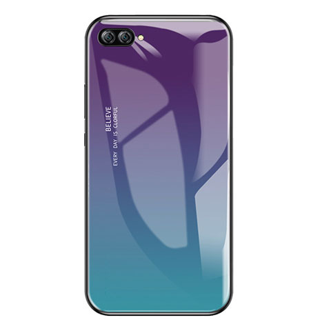 Custodia Silicone Specchio Laterale Sfumato Arcobaleno Cover per Huawei Nova 2S Multicolore