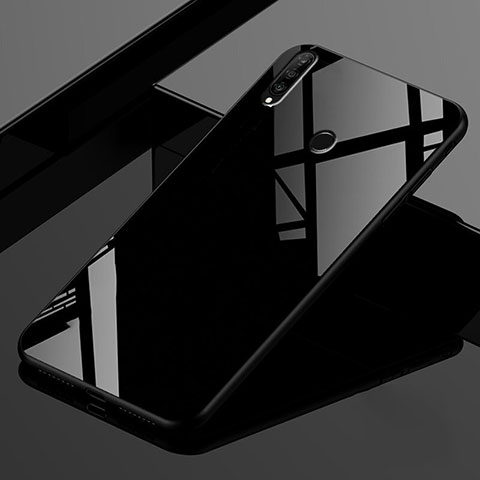 Custodia Silicone Specchio Laterale Sfumato Arcobaleno Cover per Huawei Nova 4e Nero